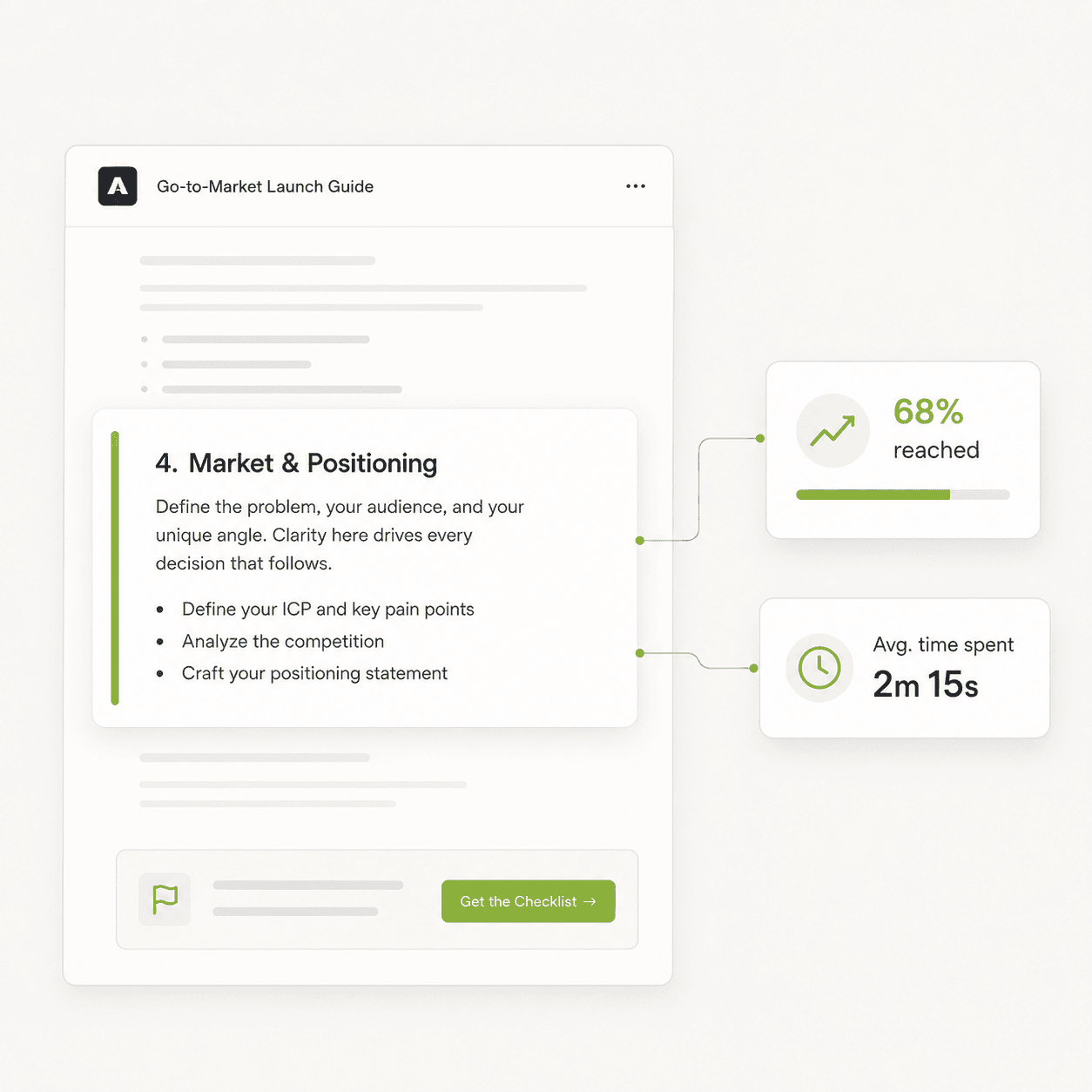 Section engagement analytics visualization